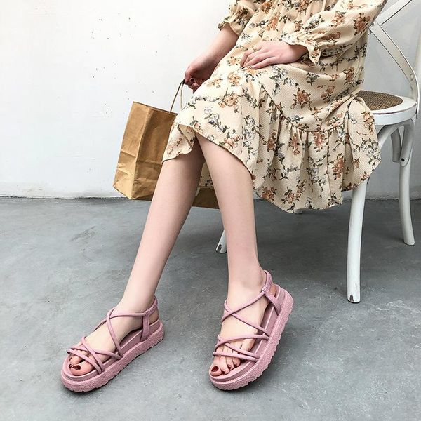 2020 new summer student's shoes beach shoes slanted heel round head cross strap all-match sandals women, Black
2020 new summer student's shoes beach shoes slanted heel round head cross strap all-match sandals women, Black