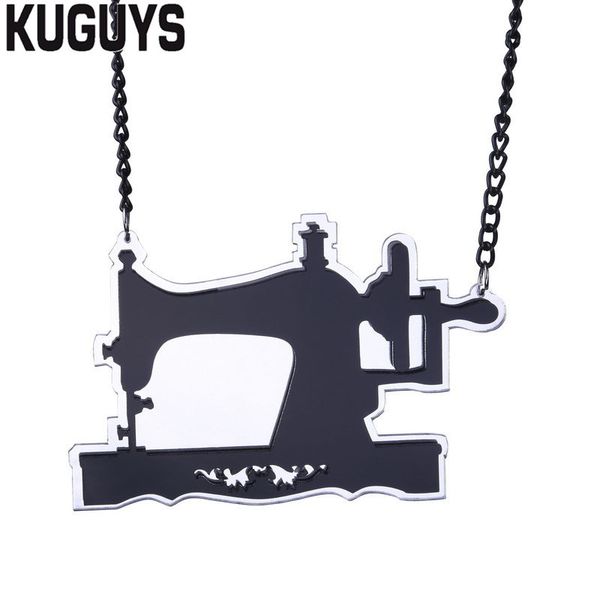 new to vintage sewing machine pendant necklace for women in black acrylic large necklace sweater chain fashion jewelry accessories, Silver
new to vintage sewing machine pendant necklace for women in black acrylic large necklace sweater chain fashion jewelry accessories, Silver