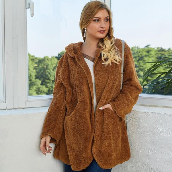 new winter women hooded collar 4xl plus size solid coat fashion casual big size plush warm female pockets hooded thick coat, Black
new winter women hooded collar 4xl plus size solid coat fashion casual big size plush warm female pockets hooded thick coat, Black