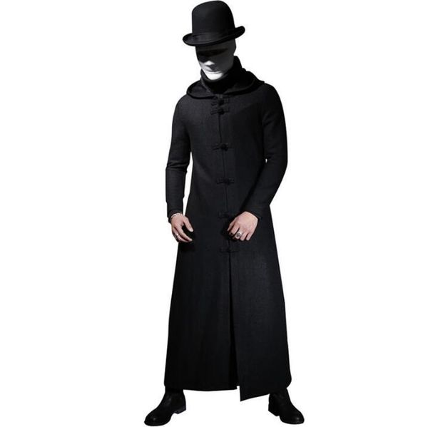 men's korean slim long section wool coat chinese style retro plate buckle tide men personality jackets stage costume s-3xl, Black
men's korean slim long section wool coat chinese style retro plate buckle tide men personality jackets stage costume s-3xl, Black
