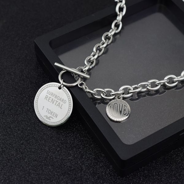 lovers necklace stainless steel circle letter necklace love net red necklace pendant neck chain neck pendant, Silver
lovers necklace stainless steel circle letter necklace love net red necklace pendant neck chain neck pendant, Silver