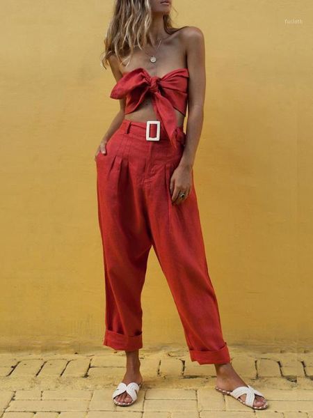 wrapped chest two piece set 2019 solid womens suits wrapped and high waist belt trousers slim summer tracksuit1, White
wrapped chest two piece set 2019 solid womens suits wrapped and high waist belt trousers slim summer tracksuit1, White