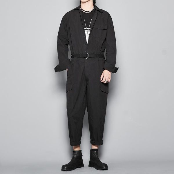 men's pants recommended, hidden autumn and winter black long-sleeved overalls british fashion light industry lapel jumpsuit
men's pants recommended, hidden autumn and winter black long-sleeved overalls british fashion light industry lapel jumpsuit