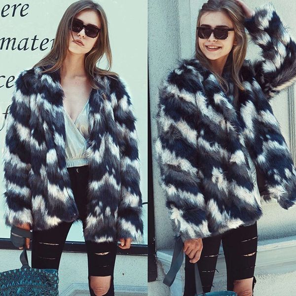 Beijing Stripe Long Sleeve Warm Coat Vintage Female Faux Fur Furry Fluffy Fur Coats Patchwork Casual Lady Outwears, Black
Beijing Stripe Long Sleeve Warm Coat Vintage Female Faux Fur Furry Fluffy Fur Coats Patchwork Casual Lady Outwears, Black