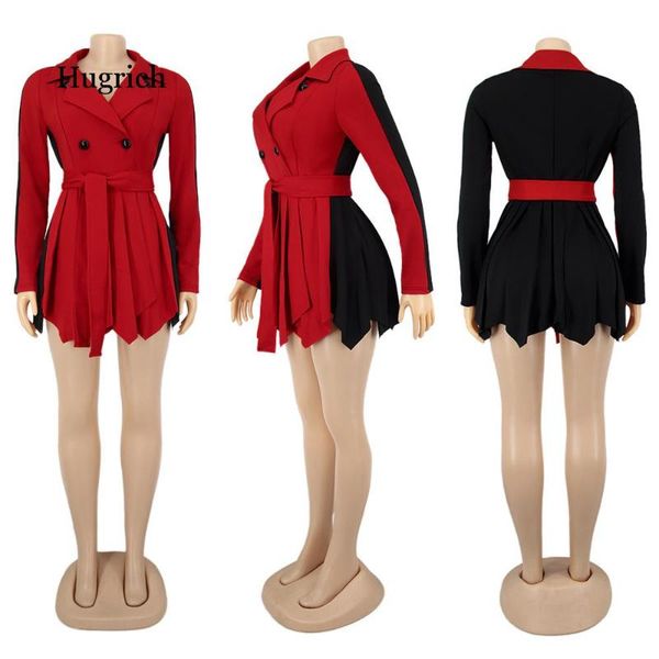 women's jackets women color patchwork thick casual coat with belt double breasted turn down collar long sleeve pleated hem ruffle jacke, Black;brown
women's jackets women color patchwork thick casual coat with belt double breasted turn down collar long sleeve pleated hem ruffle jacke, Black;brown