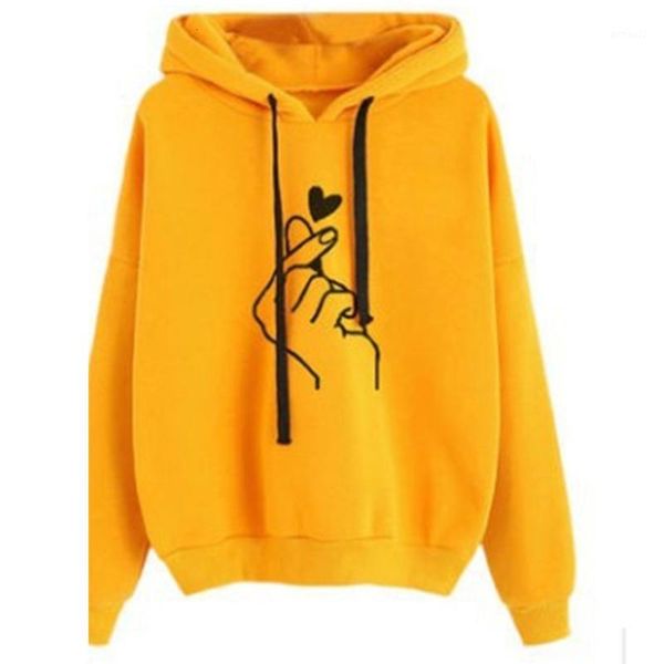 women's hoodies & sweatshirts 2021 women finger heart printing casual drawstring loose long sleeve solid hooded pullovers moletom1, Black
women's hoodies & sweatshirts 2021 women finger heart printing casual drawstring loose long sleeve solid hooded pullovers moletom1, Black