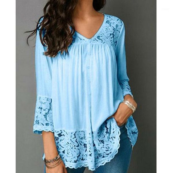 women's casual and blouses 2019 back lace blouse 3/4 sleeve blouse tunic shirt jumper blusas femininas plus size1, White
women's casual and blouses 2019 back lace blouse 3/4 sleeve blouse tunic shirt jumper blusas femininas plus size1, White