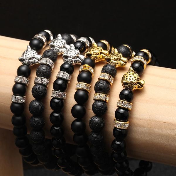 charm bracelet for men gold leopard head accessories natural stone couple bracelet wristband women's bracelets gifts for jlllje, Black
charm bracelet for men gold leopard head accessories natural stone couple bracelet wristband women's bracelets gifts for jlllje, Black