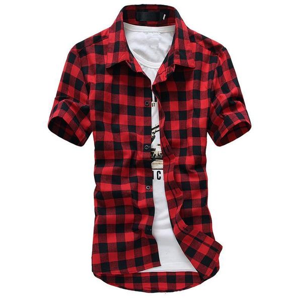 plaid shirt men shirts 2020 new summer fashion chemise homme mens checkered shirts short sleeve shirt men red and black, White;black
plaid shirt men shirts 2020 new summer fashion chemise homme mens checkered shirts short sleeve shirt men red and black, White;black