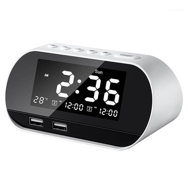 radio digital alarm clock, clock with fm and usb charging interface, calendar / temperature display white1
radio digital alarm clock, clock with fm and usb charging interface, calendar / temperature display white1