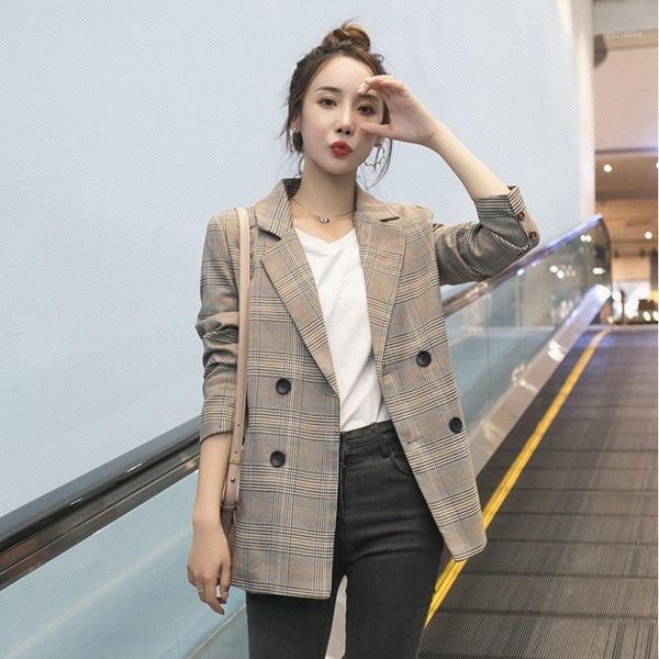 2020 casual pocket women's suit jacket office ladies plaid double-breasted women's suit jacket s-xxl1, White;black
2020 casual pocket women's suit jacket office ladies plaid double-breasted women's suit jacket s-xxl1, White;black