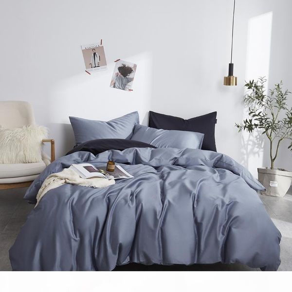 44 4pcs twin  king size multi solid color bedding set grey navy egyptian cotton soft duvet cover fitted bed sheets 
44 4pcs twin  king size multi solid color bedding set grey navy egyptian cotton soft duvet cover fitted bed sheets