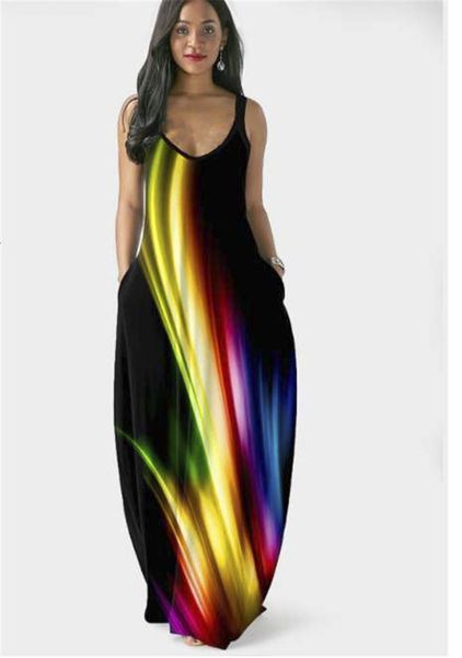 rainbow sunflower print dress women summer v neck sleeveless loose bodycon long maxi dress beach dresses vestidos plus size, Black;gray
rainbow sunflower print dress women summer v neck sleeveless loose bodycon long maxi dress beach dresses vestidos plus size, Black;gray