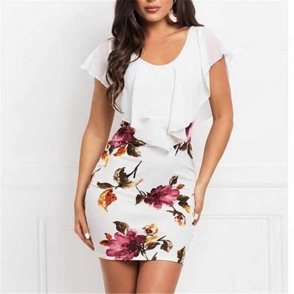 2020 robe de mode femmes fête robe d'été sans manches moulante imprimé fleuri blanc vacances élégant court mini robe, Black
2020 robe de mode femmes fête robe d'été sans manches moulante imprimé fleuri blanc vacances élégant court mini robe, Black