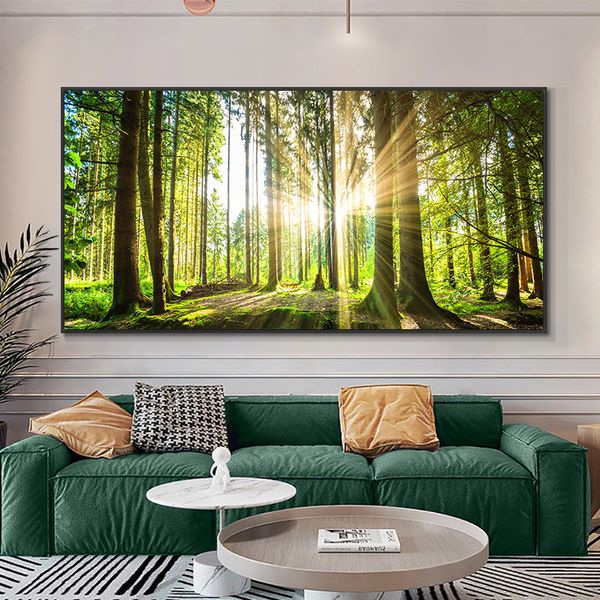 modern canvas paintings natural green tree forest sunshine landscape posters and prints wall art picture for living room decor
modern canvas paintings natural green tree forest sunshine landscape posters and prints wall art picture for living room decor