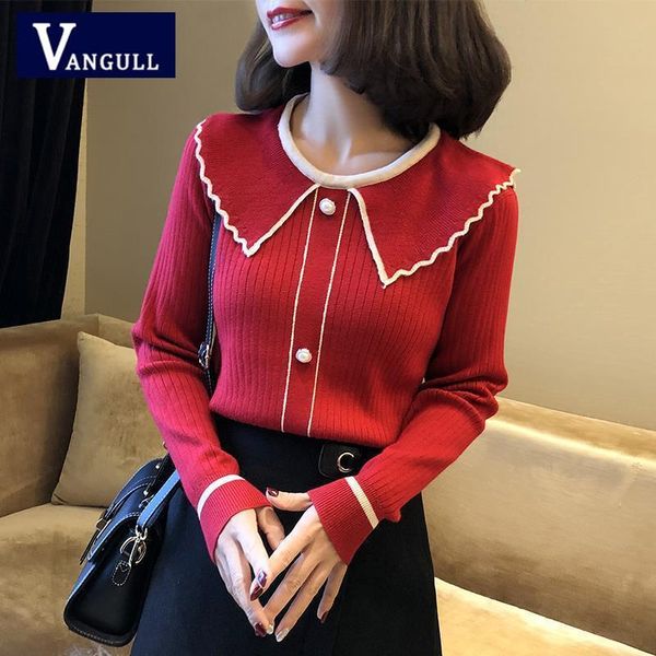 vangull lotus lace baby collar knitted sweater women's spring and autumn 2020 new loose casual junior pullover soft sweater top, White;black
vangull lotus lace baby collar knitted sweater women's spring and autumn 2020 new loose casual junior pullover soft sweater top, White;black