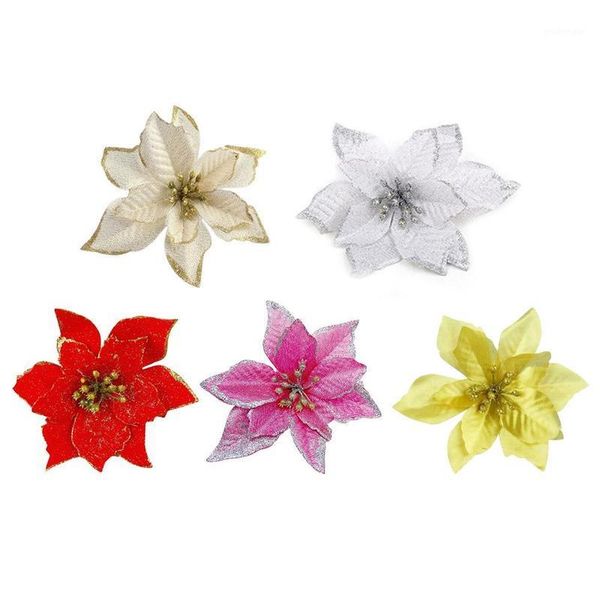 10pcs glitter poinsettia flower for home xmas tree wreath hanging christmas party wedding decoration artificial flower1
10pcs glitter poinsettia flower for home xmas tree wreath hanging christmas party wedding decoration artificial flower1