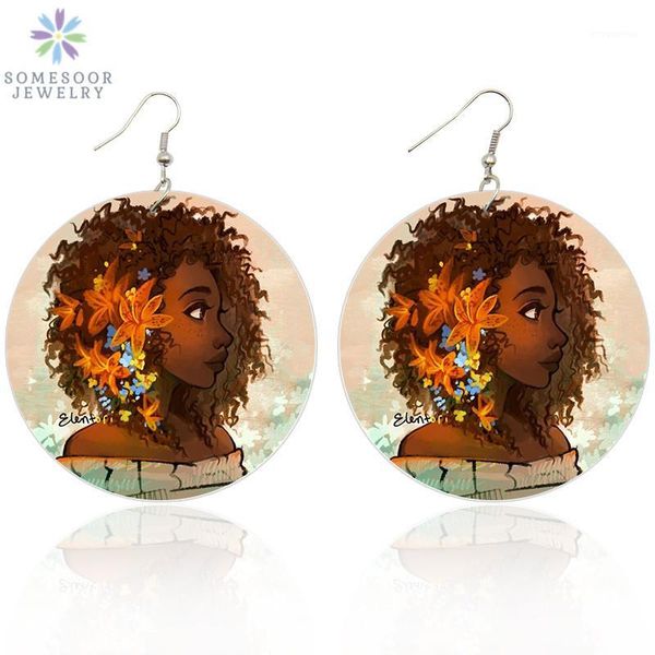 somesoor both sides printing flower afro curly hair wooden drop earrings black women ps dangle african wood jewelry1, Silver
somesoor both sides printing flower afro curly hair wooden drop earrings black women ps dangle african wood jewelry1, Silver