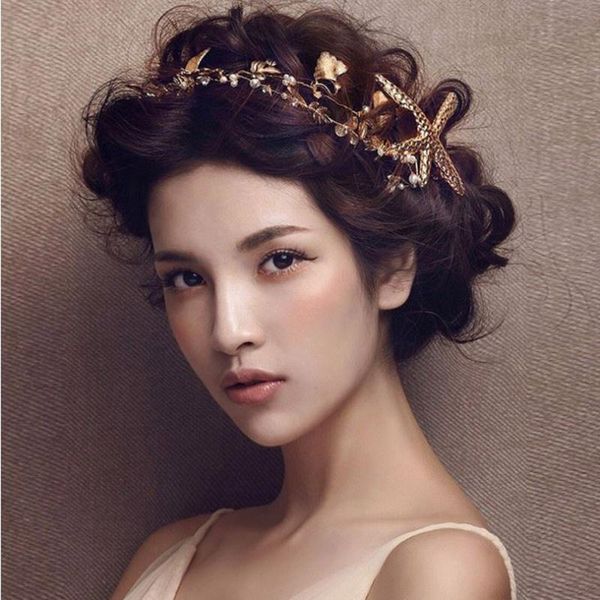 Bridal Hair Accessories Handmade Headband Starfish Hairbands Antique Gold Hairpin Bride Handmade Tiaras Soft Pearl Hair Jewelry, Golden;silver
Bridal Hair Accessories Handmade Headband Starfish Hairbands Antique Gold Hairpin Bride Handmade Tiaras Soft Pearl Hair Jewelry, Golden;silver