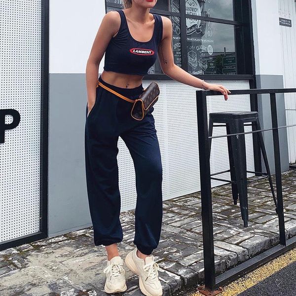 women's tracksuits girls cotton vest women fall 2021 fashion street workout pants set letters print crop high waist sports 2 piece set, Gray
women's tracksuits girls cotton vest women fall 2021 fashion street workout pants set letters print crop high waist sports 2 piece set, Gray