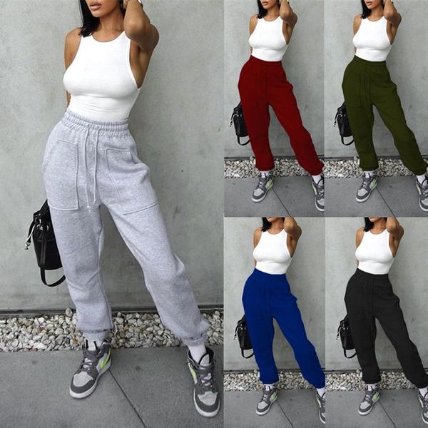 women's solid color jogger sweatpants high waist drawstring pocket casual wild beam feet trousers ladies daily sportswear, 3xl, Black;white
women's solid color jogger sweatpants high waist drawstring pocket casual wild beam feet trousers ladies daily sportswear, 3xl, Black;white