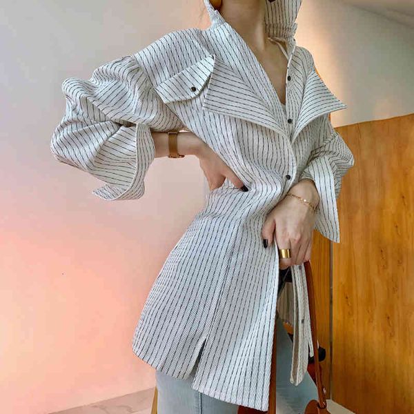 women's blouses & shirts twotwinstyle korean patchwork ruffle shirt for women lapel long sleeve striped casual fake two female fashion, White
women's blouses & shirts twotwinstyle korean patchwork ruffle shirt for women lapel long sleeve striped casual fake two female fashion, White