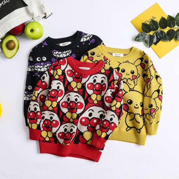 and 2020 sweater boys children's girls autumn three color cartoon pattern manyin lovely cotton pullover, Blue
and 2020 sweater boys children's girls autumn three color cartoon pattern manyin lovely cotton pullover, Blue