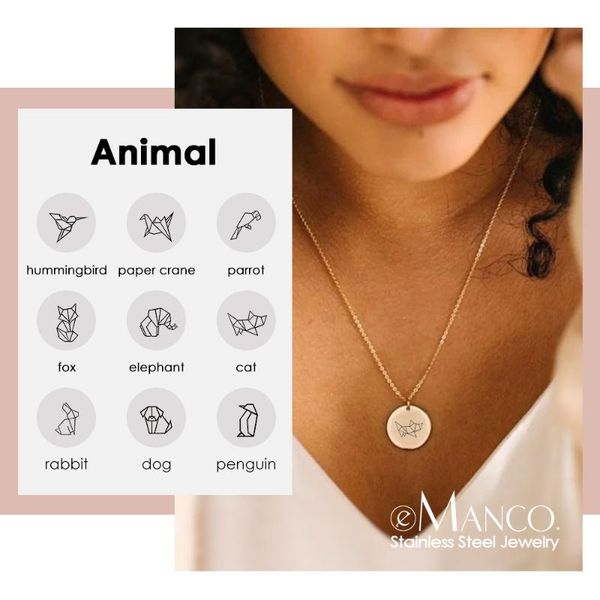 emanco engrave peace dove pendant necklace for women cute animal necklace women 316l stainless steel jewelry, Silver
emanco engrave peace dove pendant necklace for women cute animal necklace women 316l stainless steel jewelry, Silver