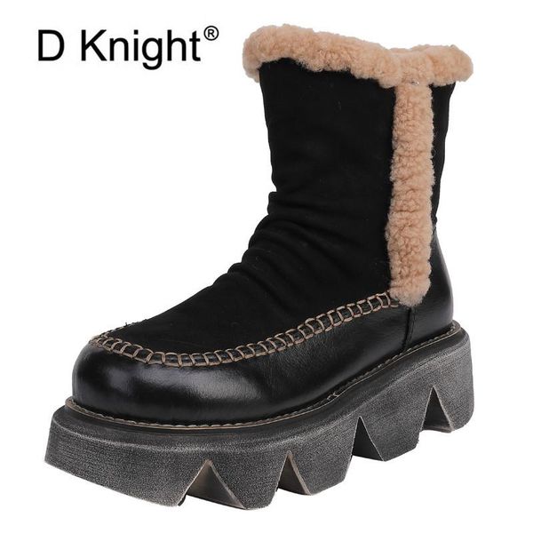 fashion winter women's fur warm ankle boots wedges original classic genuine leather platform ladies high heels snow shoes boots, Black
fashion winter women's fur warm ankle boots wedges original classic genuine leather platform ladies high heels snow shoes boots, Black