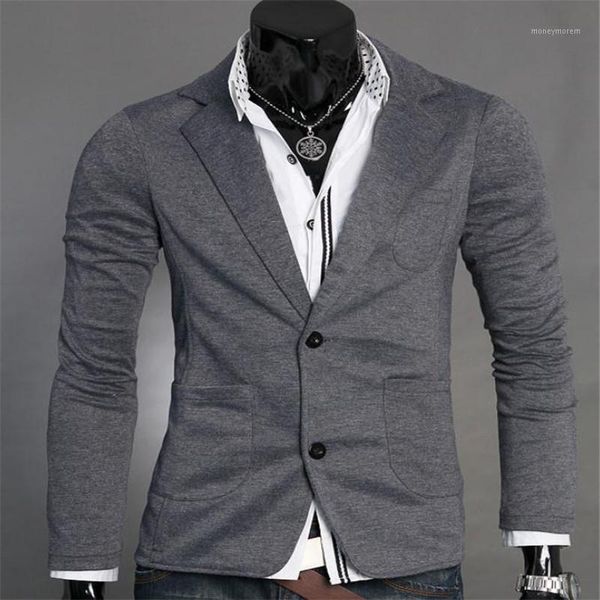 spring and autumn new men's knit suit single coat jacket korean fashion slim personality simple two buckle solid color suit1, White;black
spring and autumn new men's knit suit single coat jacket korean fashion slim personality simple two buckle solid color suit1, White;black