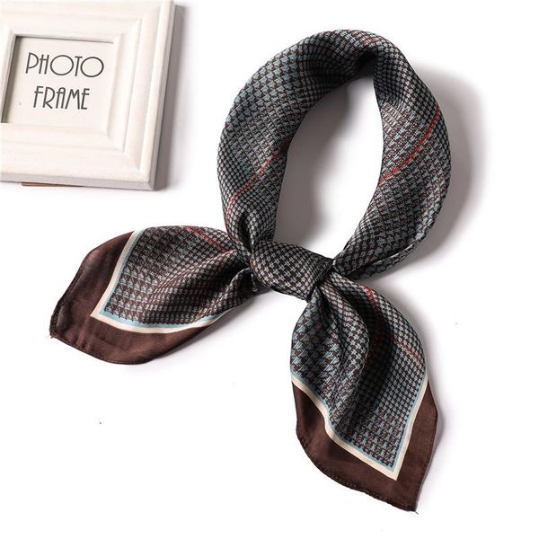 retro plaid scarf silk square hair band office neck scarves for women print foulard shawls and wraps bandana head kerchief 2020 sqcusm, Blue;gray
retro plaid scarf silk square hair band office neck scarves for women print foulard shawls and wraps bandana head kerchief 2020 sqcusm, Blue;gray