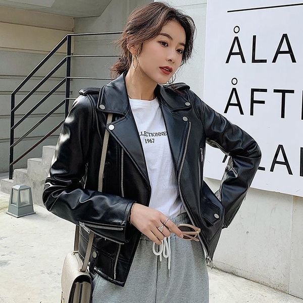 women plus size sheepskin genuine leather jackets autumn slim motorcycle biker jacket ladies real leather coats chaqueta mujer, Black
women plus size sheepskin genuine leather jackets autumn slim motorcycle biker jacket ladies real leather coats chaqueta mujer, Black