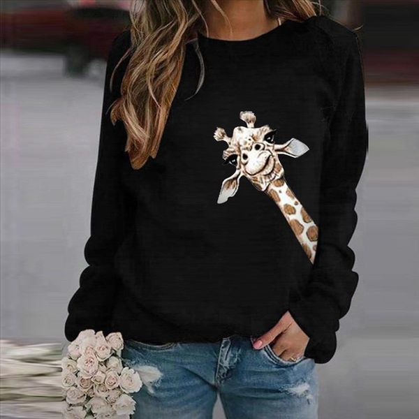 h40 women autumn giraffe print long sleeve t shirt women summer pullover tshirt plus size t shirt streetwear, White
h40 women autumn giraffe print long sleeve t shirt women summer pullover tshirt plus size t shirt streetwear, White