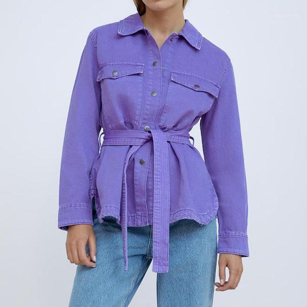 women's jackets agong turn down collar women fashion tie belt waist purple coats elegant pockets denim female ladies gy1, Black;brown
women's jackets agong turn down collar women fashion tie belt waist purple coats elegant pockets denim female ladies gy1, Black;brown