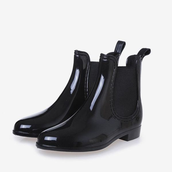 women spring ankle boots elastic band slip on low heels ankle rain boots female rubber waterproof non-slip platform ladies shoes, Black
women spring ankle boots elastic band slip on low heels ankle rain boots female rubber waterproof non-slip platform ladies shoes, Black