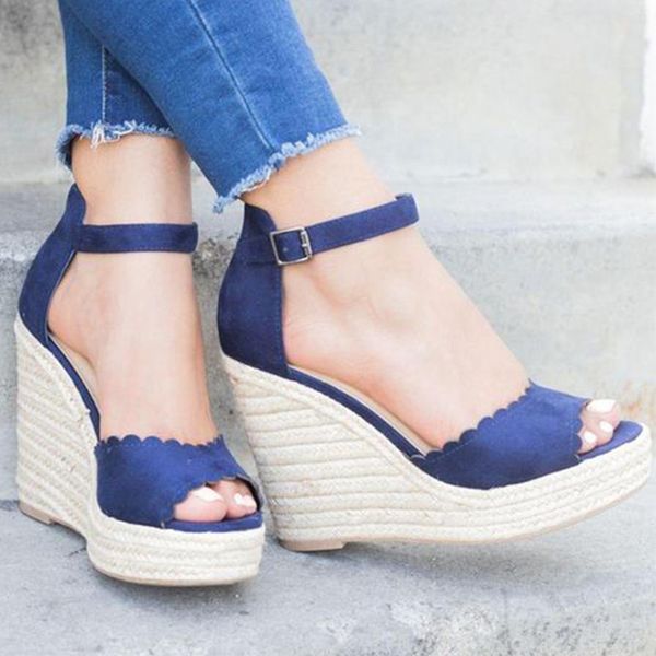 woman ankle strap wedge sandals platform summer ladies high heels shoes women fashion straw buckle open toe casual female y200702, Black
woman ankle strap wedge sandals platform summer ladies high heels shoes women fashion straw buckle open toe casual female y200702, Black