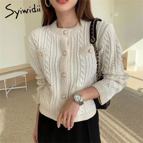siyiwidii ribbed knitted cardigan sweater women autumn winter cropped sweaters female ol korean chic winter clothes women 201222, White;black
siyiwidii ribbed knitted cardigan sweater women autumn winter cropped sweaters female ol korean chic winter clothes women 201222, White;black