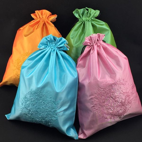 large fine embroidery dragon shoe bags for sports travel bag silk fabric pouch jewelry crafts women bra underwear bag 2pcs/lot, Pink;blue
large fine embroidery dragon shoe bags for sports travel bag silk fabric pouch jewelry crafts women bra underwear bag 2pcs/lot, Pink;blue