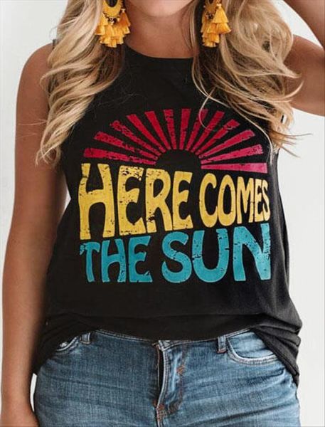 мода женщины tank лето 2020 here comes the sun версия для печати танк женщины топы женщины черный рукавов тройники lady camis, White
мода женщины tank лето 2020 here comes the sun версия для печати танк женщины топы женщины черный рукавов тройники lady camis, White