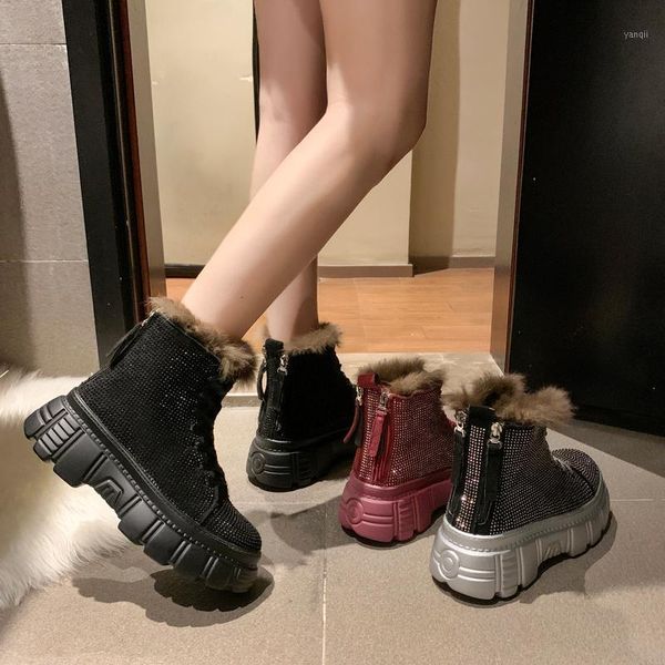 boots snow 2021 all-match full drill women's hairy mouth platform short women lace casual1, Black
boots snow 2021 all-match full drill women's hairy mouth platform short women lace casual1, Black