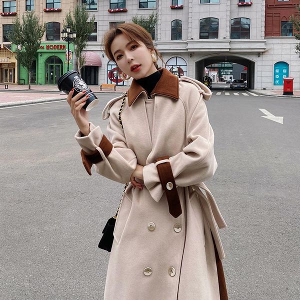 winter clothes women chic korean elegant long bandage trench woolen coat female plus size double breasted windbreaker overcoat, Black
winter clothes women chic korean elegant long bandage trench woolen coat female plus size double breasted windbreaker overcoat, Black