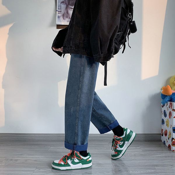 2021 new men's brem spring fresh and old water mill straight down street leg pants wide campus youth clothes 3346, Blue
2021 new men's brem spring fresh and old water mill straight down street leg pants wide campus youth clothes 3346, Blue