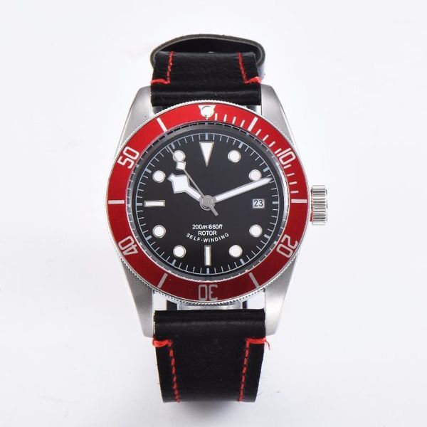 wristwatches corgeut sapphire glass automatic wristwatch 41mm black dial red bezel a21, Slivery;brown
wristwatches corgeut sapphire glass automatic wristwatch 41mm black dial red bezel a21, Slivery;brown
