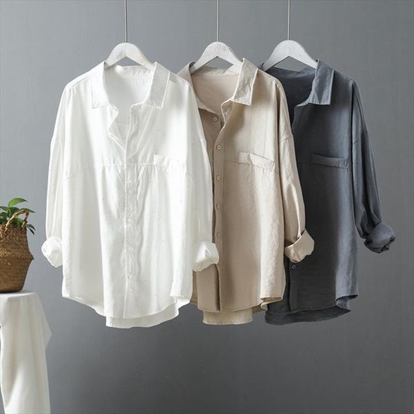casual loose women shirts 2021 spring new fashion plus size blouse long sleeve buttons white shirt women streetwear
casual loose women shirts 2021 spring new fashion plus size blouse long sleeve buttons white shirt women streetwear