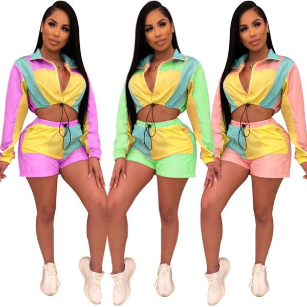 jrry casual patchwork two pieces women sets s long sleeve zippers crop short pants 2 pieces print women tracksuit, Gray
jrry casual patchwork two pieces women sets s long sleeve zippers crop short pants 2 pieces print women tracksuit, Gray
