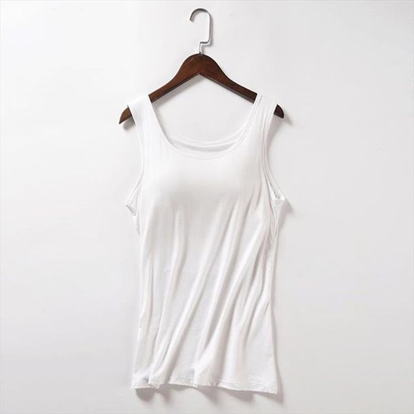 fashion summer tank women soft modal pad bra bralette solid padded camisole female ladies 6 colors, White
fashion summer tank women soft modal pad bra bralette solid padded camisole female ladies 6 colors, White