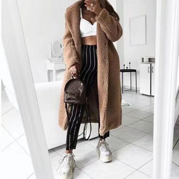 2020 women faux fur long coat woolen outwear long sleeves jacket ladies autumn winter warm plus size new fashion female, Black
2020 women faux fur long coat woolen outwear long sleeves jacket ladies autumn winter warm plus size new fashion female, Black