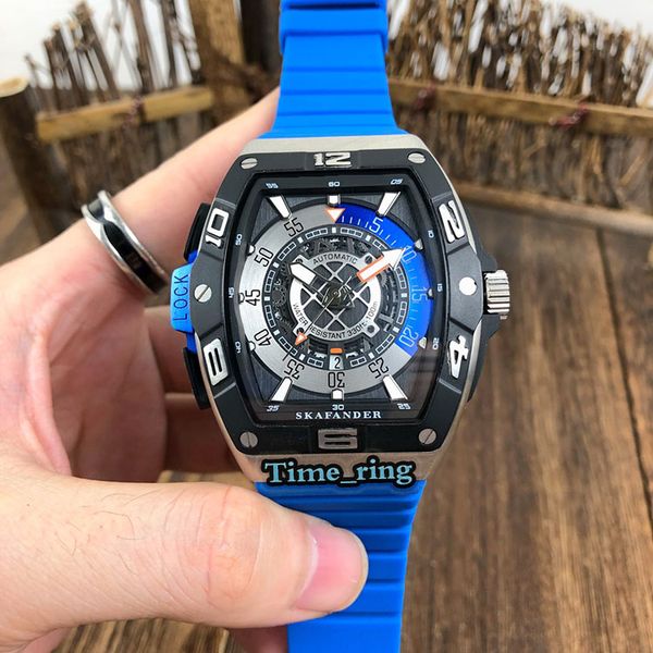 edition skf 46 dv sc dt skeleton dial 316l steel case automatic mechanical movement mens watch blue rubber strap designer sport watches, Slivery;brown
edition skf 46 dv sc dt skeleton dial 316l steel case automatic mechanical movement mens watch blue rubber strap designer sport watches, Slivery;brown