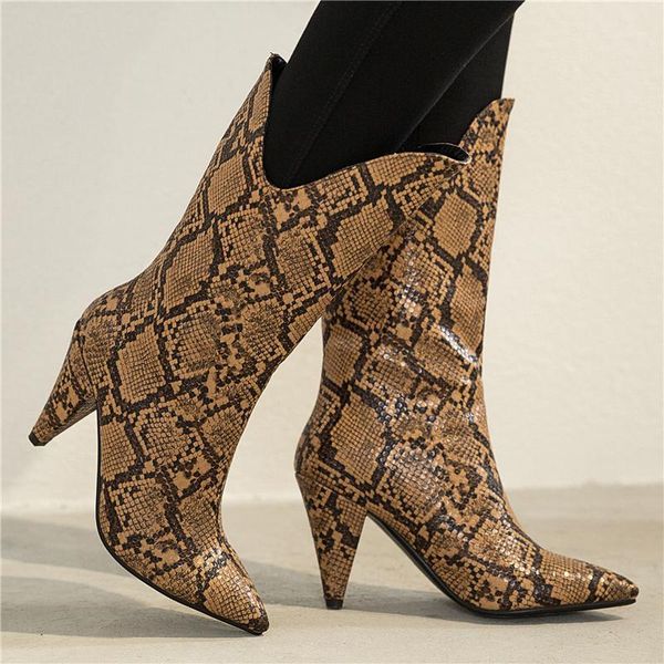 boots fashion snakeskin mid-calf boot women snake print leather cowboy for strange high heels women's boot1, Black
boots fashion snakeskin mid-calf boot women snake print leather cowboy for strange high heels women's boot1, Black