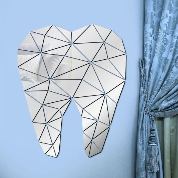 dental care tooth shaped acrylic mirrored wall stickers dentist clinic stomatology 3d wall art decal orthodontics office decor
dental care tooth shaped acrylic mirrored wall stickers dentist clinic stomatology 3d wall art decal orthodontics office decor